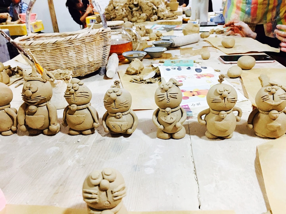 手工泥塑之叮当猫