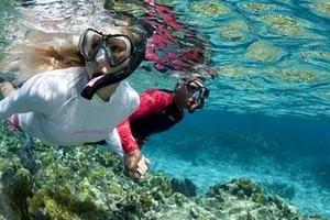 双月湾十里银滩，桑洲岛浮潜，快艇冲浪，晚餐烧烤，篝火晚会，烟花，大星山观景台/海龟岛，出海捕鱼，西班牙风情小镇2天游