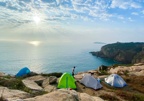 每周三/周六 /节假日发团【竹篙岛露营2日】海边草坪扎营，海景视野无敌