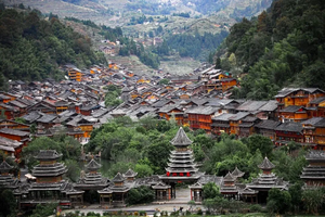 春节【黔桂5天】柳州河池瑶望天下、贵州肇兴侗寨、荔波小七孔、兴坪古镇X