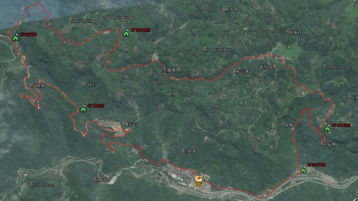 白鹿山地马拉松半程组线路图带补给点