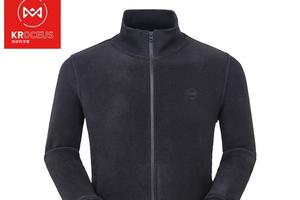 kroceus地球科学家男式抓绒拉链夹克D9116