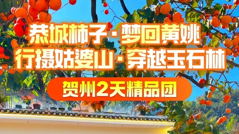 11月动车【贺州2天】 恭城柿子. 梦回黄姚. 行摄姑婆山. 穿越玉石林。报名付定金