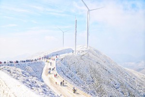12.14晚-15【冰雪云冰山】偶遇云冰山雾凇，打卡一脚跨两省景区。