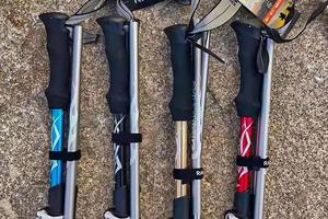 折叠登山杖 新品促销五节铝合金伸缩外锁登山手杖