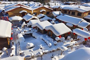 「东北雪乡」12.10起多期//冰城雪谷童话境，雾凇长廊舞银纱，长白天池映雪乡