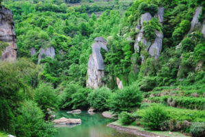 【关注视频号特价99】5.2穿越新昌韩妃江倒脱靴峡谷，领略千丈幽谷风光~