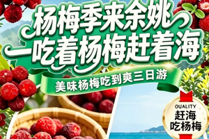 【飞狮领队跟队，非购物团】【6.19-21端午节499】余姚纯玩采杨梅送杨梅无限畅吃2早4正 每升级14菜1汤精品酒店