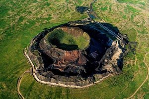 「已成团」清明3日｜大巴•【沙漠火山】徒步三大地质奇观の库布齐沙漠-杨家川峡谷-火山草原