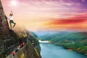 2019年4月13-14日 江西 岩壁舞者 体验亚洲最长飞拉达 碧水丹霞-东浒寨  特惠390元两日游 