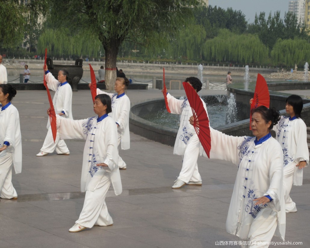 圆满结束 三,广大群众受益匪浅 通过太极拳,剑,扇,鞭等