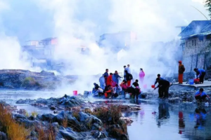 【秋冬汝城高铁三天】泡98度汝城温泉，沙洲村，高椅岭/便江竹筏/马皇丘