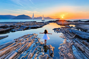 五一【惠州“小塞班”】5.1-2盐洲岛海螺湾入住海景房旅拍彩石滩加西虎岛赶海快艇登海螺湾浮潜&桨板、扬帆出海+游磨子石