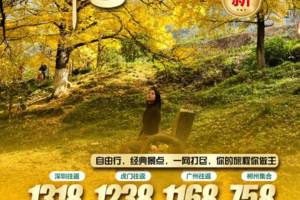 【双城二日游】周三、六出发 | 永州桐子坳中国银杏第一村+夜游裕后街+ 郴州高椅岭/九龙水寨竹筏/马皇丘