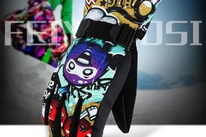 冬季保暖手套 男士防风寒防水 加厚骑行手套 骑车手套 运动滑雪手套