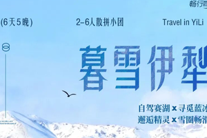 确定成行丨12-2月暮雪伊犁6日2-6人散拼小团—天鹅泉，赛里木湖，库尔德秋千，那拉提滑雪，河谷草原，玉湖，果子沟大桥