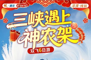 春节成行｜1-2月三峡遇上神农架—双飞6日游，荆州古城，三峡大坝，天生桥，神农坛，官门山，神农顶，双泉寨温泉，两坝一峡