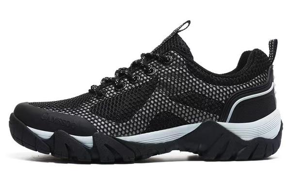 喜多精选情侣网面透气徒步防滑软底运动鞋6001