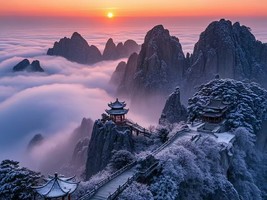 12.31-1.3「跨年旅行」沪杭出发A线（可黄山北集合）丨莲花佛国九华山，感受自然与文化双遗产震撼之美