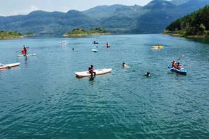8月26日仙岛湖皮划艇、浆板、游泳、采摘、探洞1日游