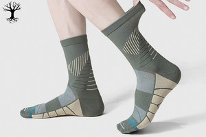 荒野男士中筒徒步袜春夏季轻薄透气专业运动袜跑步登山爬山篮球袜吸汗透气立体包裹抗菌防滑SH1000