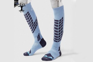 荒野美利奴羊毛袜男士专业户外运动袜徒步登山滑雪袜成人加厚长筒保暖毛巾底SH1103