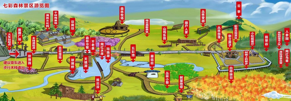 七彩森林导览图