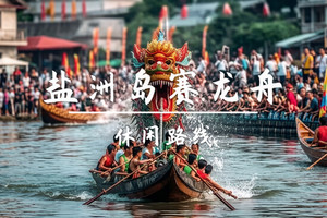 成团6.19转发50元起买一送一不限名额 【端午看赛龙舟】乘船出海观看龙舟赛，盐洲岛彩石滩