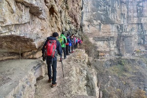 2022.2.26【乐平户外】南太行经典徒步线千年古迹千佛洞--显阳寺--李虎栈道一天12公里徒步穿越