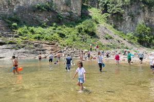 2023.7.2【乐平户外】网红打卡线“北国小漓江”南太行蟒河窟窿山一天8公里休闲徒步嬉水