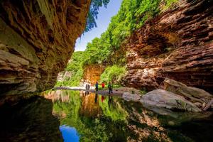 2023.7.9【乐平户外】亲子徒步线--山西阳城杨柏大峡谷一天休闲徒步玩水抓螃蟹 