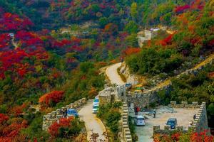 2023.10.28【乐平户外】新线巩义岭沟寨赏万亩红叶~隋朝古长城~逍遥谷~小龙池~雪花瀑布~芦苇荡一天9公里休闲徒步