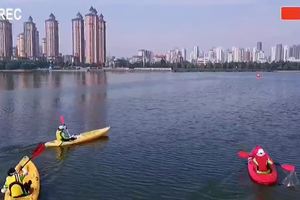 2020年“划遍临沂”皮划艇联赛之环保公益划分场