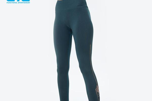 UTO悠途 女裤夏季新品运动服跑步训练健身快干休闲弹力修身瑜伽打底裤透气紧身长裤 军绿色 L