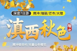 （2024滇西秋色）腾冲银杏村、无量山冬樱花、瑞丽、芒市、盈江、诺邓（四钻+柏联温泉）6晚7天【大理起止】
