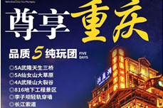 3月14-18日【尊享重庆全景】  武隆天生三硚、仙女山、武陵山大裂谷、816地下工程、解放碑、洪崖洞五日游