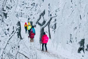 12月17（周日）【江山户外】洛宁庙山赏雪--拍雾凇--玩溜冰--品酸辣丸子汤一日8km休闲徒步活动