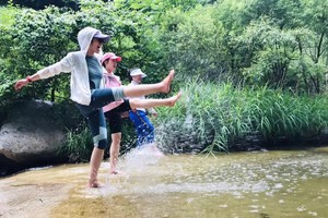 2024.8.11周日【江山户外】栾川蟠桃山休闲玩水捞鱼亲子徒步一日9km+野炊包馄饨