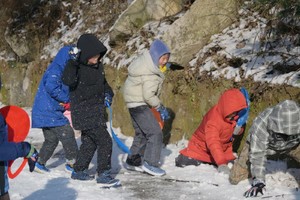 【江山户外·团建】起点儿童之家--走进济源蟒河看冰挂、玩滑冰、户外野炊一日7km轻徒步