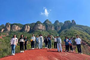 【江山户外】10月4 丹霞地貌红沙岭  | 离洛阳最近的火焰山 | 赏秋、摘柿子、户外野炊牛肉刀削面