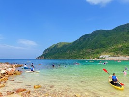 【畅玩三门岛】每周二---周三小塞班三门岛：浮潜+桨板+赶海+沙滩晚会，登山盟海誓峰，探秘防空洞2天（深圳出发）