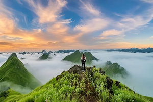 【徒步广西4/5天】2025徒步打卡剑龙山-浩坤湖-天坑地心穿越-赏德天跨国瀑布-游明仕田园