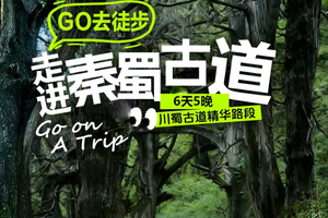【走进秦蜀古道6天】4-11月：金牛古道-米仓古道-拦马墙-普安镇-翠云廊-汉阳古蜀道-抄手铺-云雾山休闲徒步