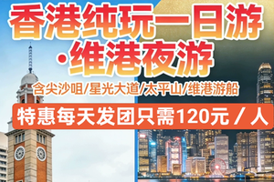 天天发团 香港纯玩一日游｜淡季爆款｜含维港夜游游轮