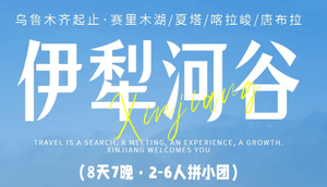 每期成团！【伊犁河谷8天】沙漠骆驼/赛里木湖/伊昭公路/天马浴河/夏塔/喀拉峻/恰西/唐布拉/独库公路