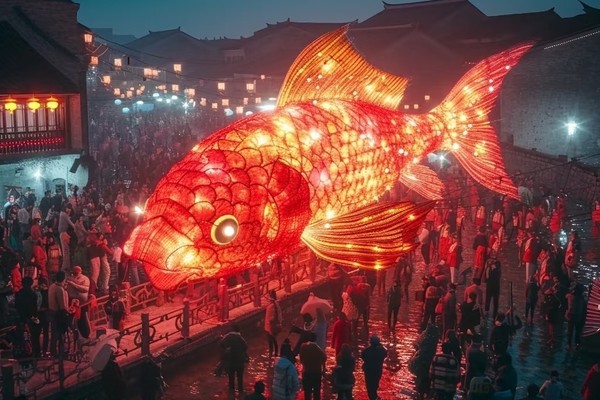 【春节】一夜云端住，一夜鱼龙舞，一场鱼灯会，徽州，我的天花板年夜