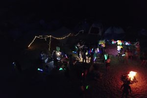 惠州海岛篝火露营