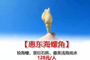 【惠东海螺角】每周六周日，节假日天天出发：海螺角海岸线捡海螺，赏巨石阵，最美浅海戏水