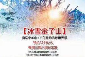 特价109元！【冰雪金子山】每天出发：金子山天梯+广东最恐怖玻璃天桥
