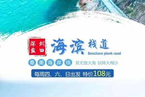 美极了【每周六/日出发，畅游盐田栈道】漫步深圳盐田海滨栈道，徒步醉美海岸线，欣赏无敌大海，大梅沙海滩游泳~